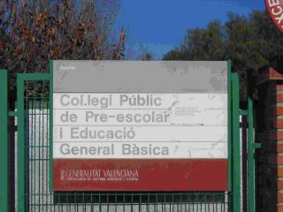 CARTEL COLEGIO PUBLICO  CIRCULACION URBANA EMPRESA